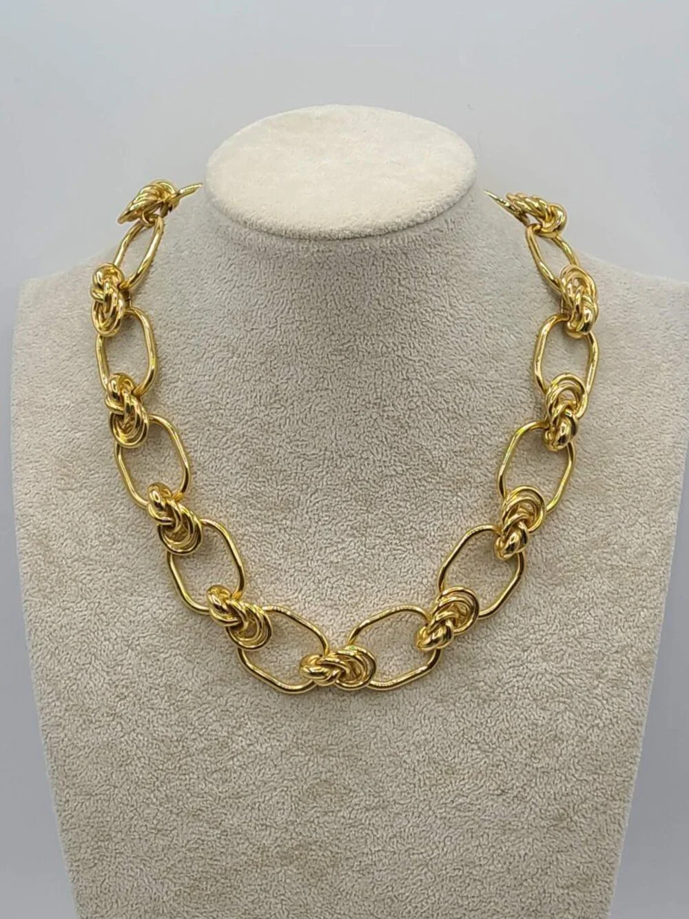 J Crew Gold Tone Knot Necklace NWOT